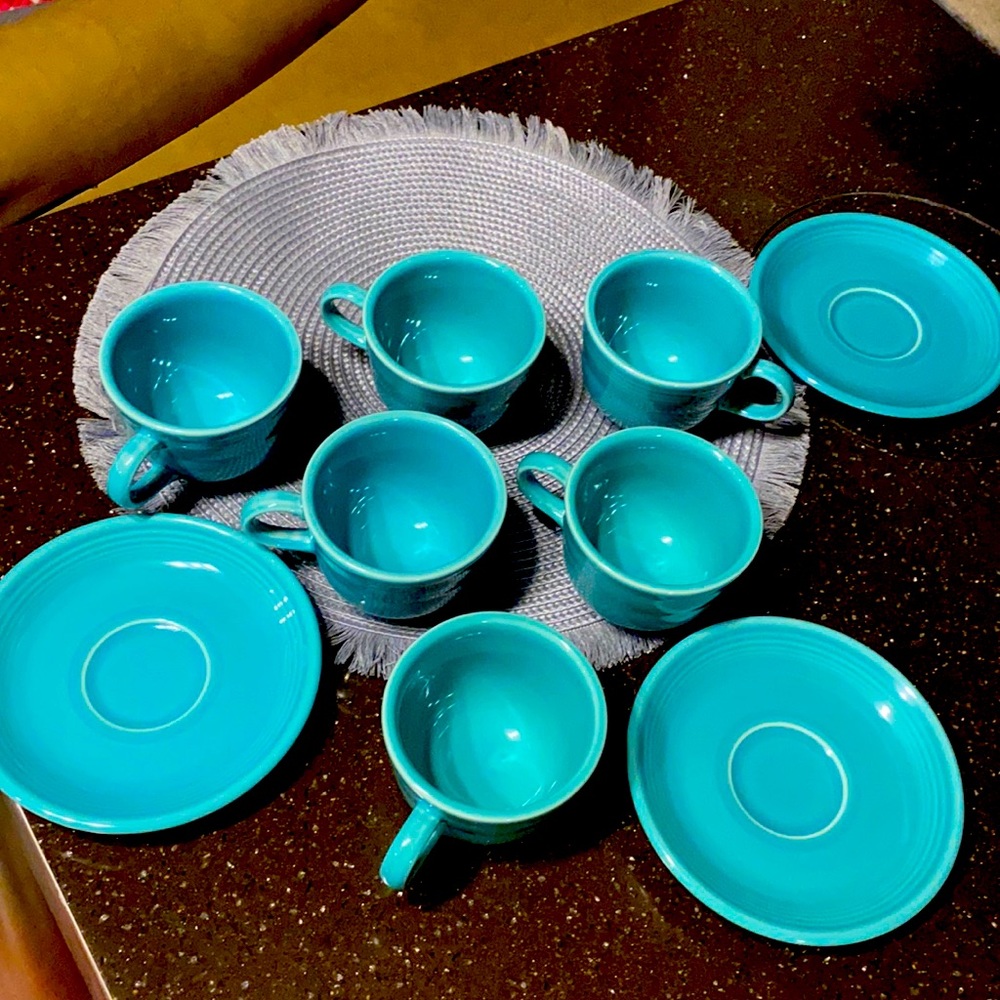 Fiesta cups and saucers